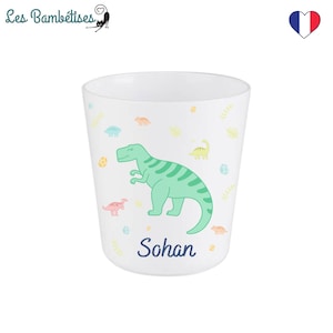 Personalized Pastel Dinosaur Children&#39;s Cup - Personalized Kindergarten Children&#39;s Cup - First Name Cup - Personalized First Name Cup