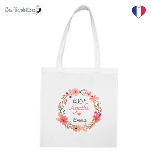 Tote Bag Personnalisable Evjf Fleurs image 4