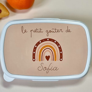 Boite à Goûter Personnalisée Arc en Ciel Boho