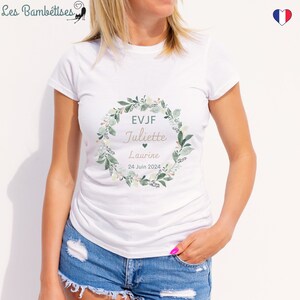 T-shirt Evjf Personnalisable Botanique Accessoire Evjf T-shirt personnalisé Evjf image 2