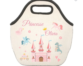 Customizable Princess Insulated Lunch Bag - Kids Cooler - Kids Insulated Cooler - Personalized Lunch Bag - Small Kids Cooler