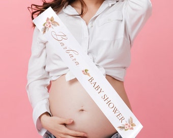 Echarpe Future Maman Bohème Personnalisable - écharpe Baby Shower - écharpe Gender Reveal