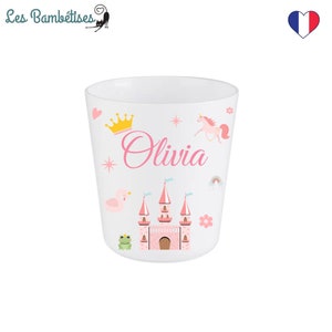 Taza infantil de princesa personalizable - Taza infantil personalizada para guardería - Taza con nombre - Taza personalizada con nombre