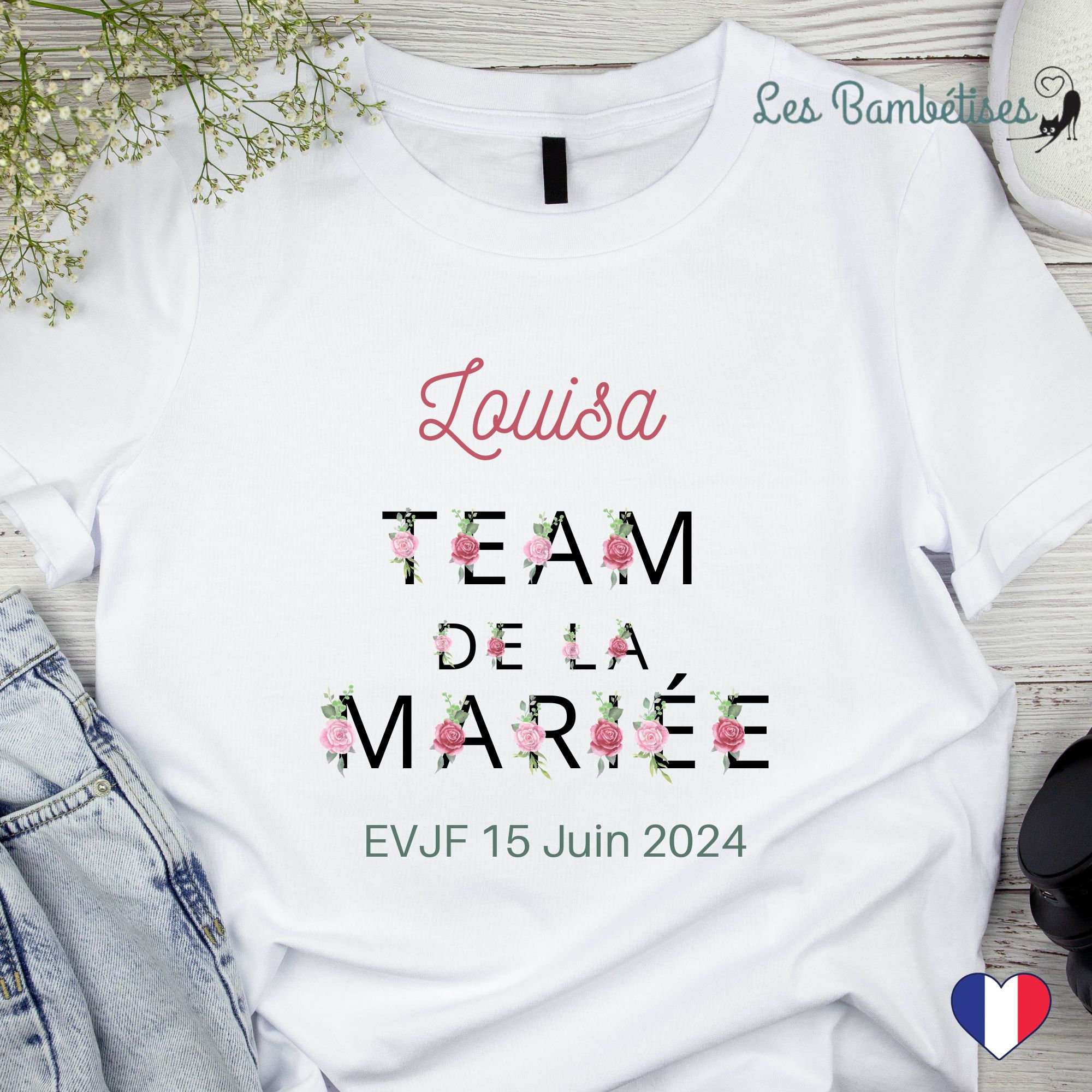 Discover Evjf Enterrement Vie De Jeune Fille, Équipe De La Future Mariée T-Shirts Familiaux Assortis