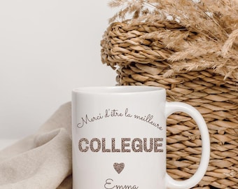 Customizable Leopard Colleague Mug - Female Colleague Gift - Colleague Leaving Gift - Colleague Christmas Gift - Secret Santa Colleague