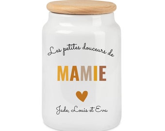 Pot à Biscuits Mamie Terracotta Personnalisable - Cadeau fête des mamies - cadeau Noël grand mère - cadeau anniversaire mamie