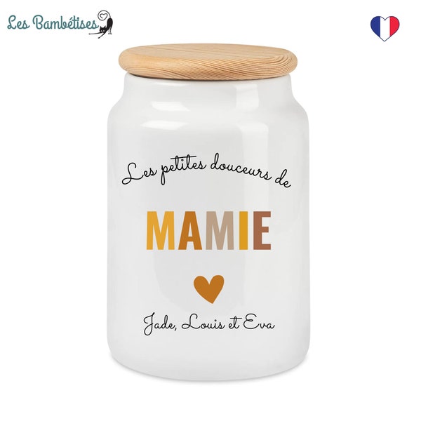 Pot à Biscuits Mamie Terracotta Personnalisable - Cadeau fête des mamies - cadeau Noël grand mère - cadeau anniversaire mamie