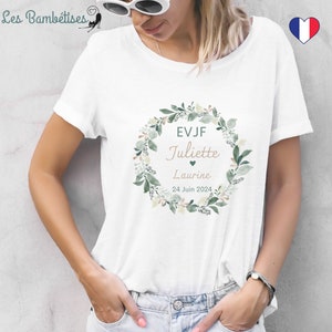 T-shirt Evjf Personnalisable Botanique Accessoire Evjf T-shirt personnalisé Evjf image 1