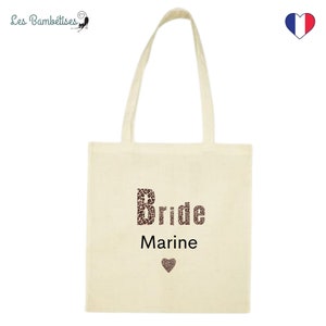 Tote Bag Personnalisable EVJF Léopard tote bag enterrement de vie de jeune fille accessoire evjf personnalisé image 3