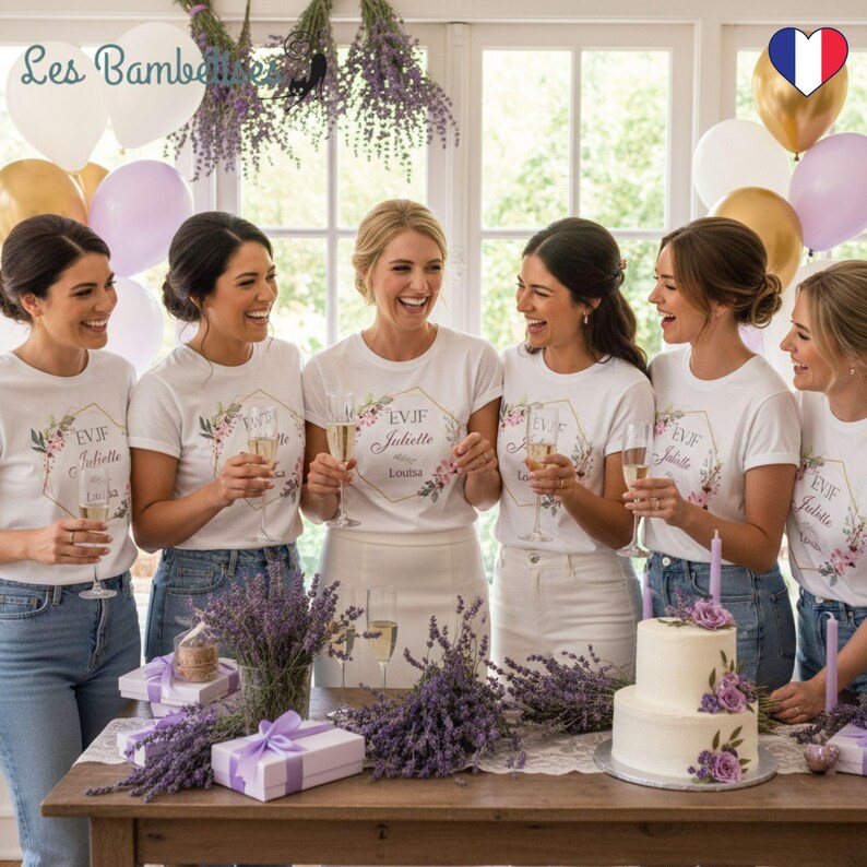 Customizable Pink Flower Hen Party T-shirt - Hen Party Accessory - Personalized Hen Party T-shirt image 4