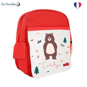 Sac à dos Personnalisable Ours - Sac à dos Enfant Personnalisé - Sac à dos garçon - Sac à dos prénom personnalisé - Sac à dos fille