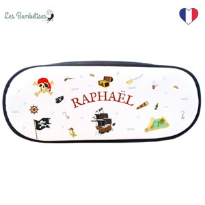 Personalized Pirate Pencil Case - Personalized children&#39;s school pencil case - Personalized first name school pencil case