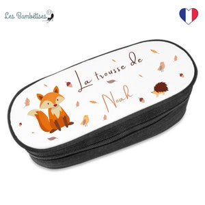 Personalized Fox Pencil Case - Personalized children&#39;s school pencil case - Personalized first name school pencil case