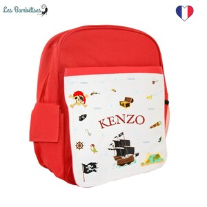 Sac à dos Personnalisable Pirate - Sac à dos Enfant Personnalisé - Sac à dos garçon - Sac à dos prénom personnalisé