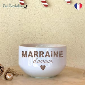 Leopard Godmother Bowl - Godmother Breakfast Bowl - Godmother Birthday Gift - Godmother Christmas Gift - Godmother Baptism Gift