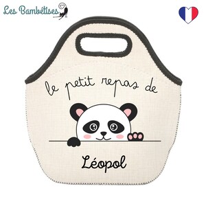 Sac Isotherme Repas Personnalisable Panda - Glacière enfant