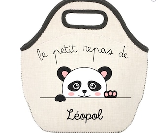 Sac Isotherme Repas Personnalisable Panda - Glacière enfant