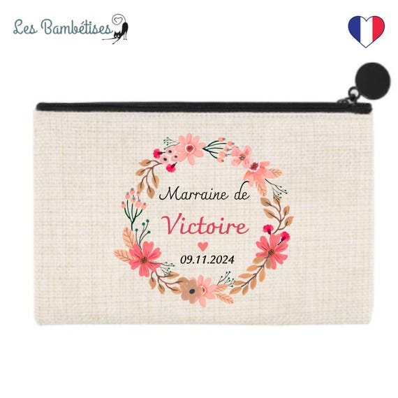 Godfather Godmother Flowers Pouch Customizable