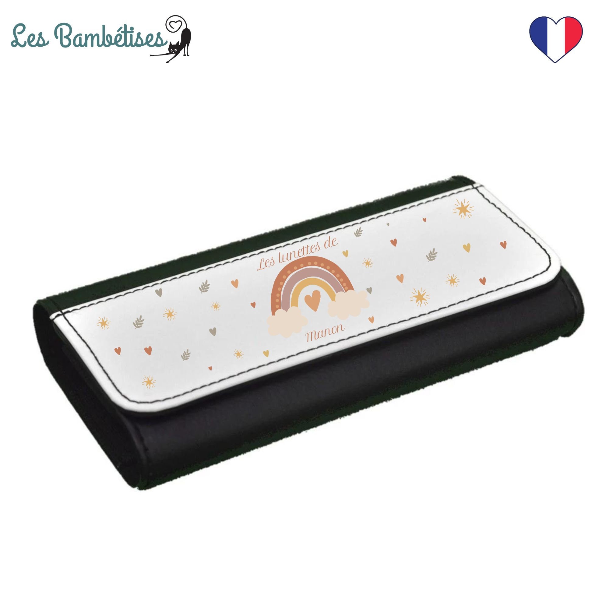 Lot De 3 étuis Lunettes Rigides Beipegin - Coque Dure, Fermeture Ressort, Design Cœur, 15x6x3 Cm