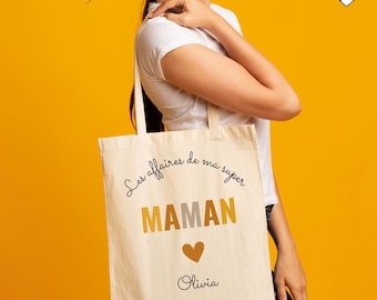 Tote Bag Personnalisable Maman Terracotta - Cadeau Maman Personnalisé - Cadeau fête de mères