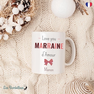 Personalized Godmother Mug Knot - Godmother gift - Godmother mug - Baptism Godmother Gift - Godmother of love mug -