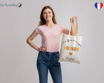 Customizable Terracotta Nanny Tote Bag - Personalized Nanny Gift