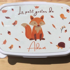 Boite à Goûter Renard Personnalisable