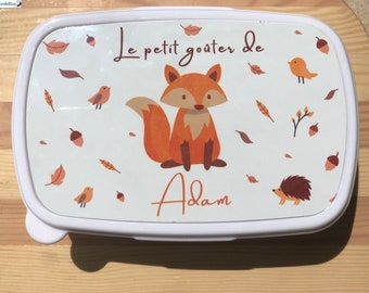 Boite à Goûter Renard Personnalisable