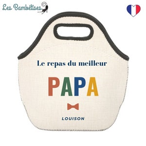 Sac Isotherme Repas Personnalisable Papa Couleurs - Cadeau Papa - Cadeau fête des pères - Cadeau Papa anniversaire - Cadeau Papa Noël