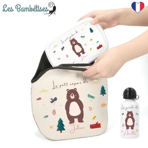 Sac Isotherme Repas Personnalisable Ours - Glacière enfant - Glacière Isotherme Enfant- Petite Glacière Enfant - Sac Repas Personnalisé