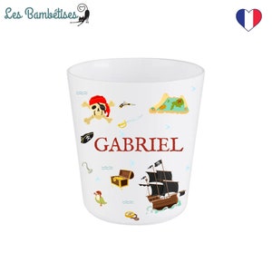 Personalized Pirate Children&#39;s Cup - Personalized Kindergarten Children&#39;s Cup - First Name Cup - Personalized First Name Cup