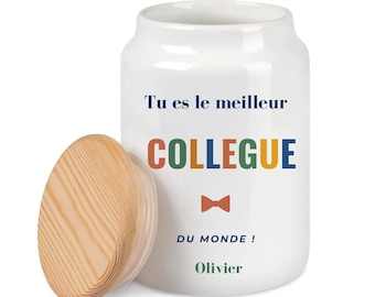 Customizable Colored Colleague Cookie Jar - Colleague Leaving Gift - Colleague Birthday Gift - Colleague Christmas Gift