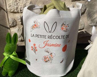 Customizable Boho Bunny Easter Basket - Personalized Easter Basket - Easter Gift
