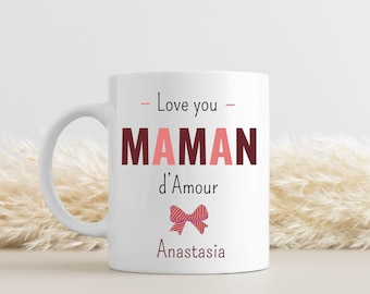 Personalized Mom Mug Knot - Love Mom Mug - I Love You Mom Mug - Mother's Day Gift - Christmas Mom Gift - Mom Birthday Gift