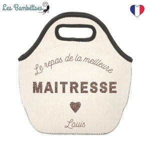 Bolsa térmica personalizada con estampado de leopardo para profesores. Regalo para profesores de fin de curso y Navidad.