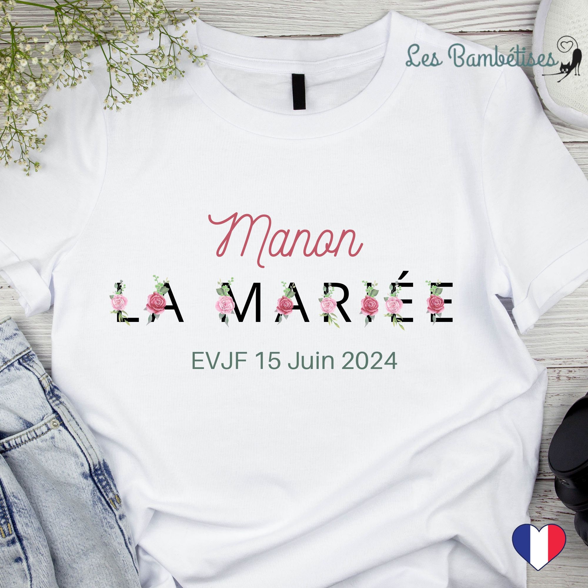 Discover Evjf Enterrement Vie De Jeune Fille, Équipe De La Future Mariée T-Shirts Familiaux Assortis