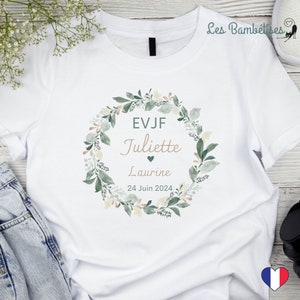 T-shirt Evjf Personnalisable Botanique Accessoire Evjf T-shirt personnalisé Evjf image 3