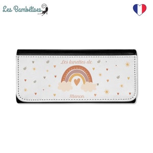 Étui à Lunettes Rigide Personnalisable Arc-en-ciel - Étui à lunettes enfant - Étui à lunettes enfant personnalisé