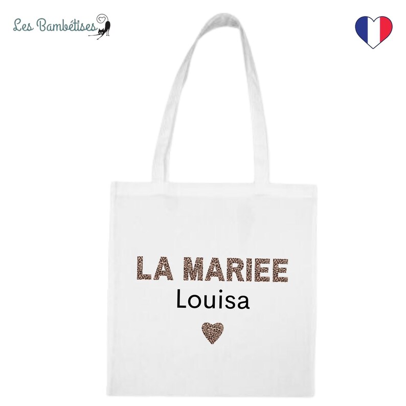 Tote Bag Personnalisable EVJF Léopard tote bag enterrement de vie de jeune fille accessoire evjf personnalisé image 4