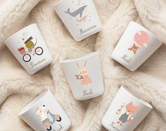 Gobelet personnalisé enfant prénom -  Gobelet incassable sans BPA école crèche - Cadeau rentrée maternelle - Gobelet enfant