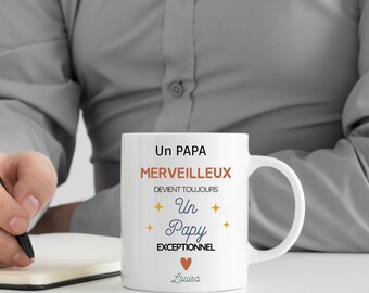 Mug Grand-Père Exceptionnel Personnalisable - Annonce grand-père – cadeau annonce grossesse papy