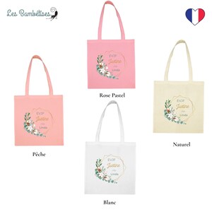 Tote Bag Personnalisable Evjf Champêtre Eucalyptus tote bag enterrement de vie de jeune fille Accessoire evjf personnalisé image 4