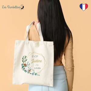 Tote Bag Personnalisable Evjf Champêtre Eucalyptus tote bag enterrement de vie de jeune fille Accessoire evjf personnalisé image 2