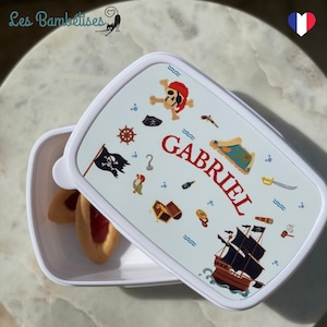 Boite à Goûter Pirate Personnalisable - Boite à Gouter enfant maternelle