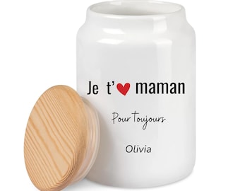 Customizable I Love You Mom Cookie Jar - Personalized Mom Gift - Mom Christmas Gift - Mother's Day Gift - Useful Mom Gift