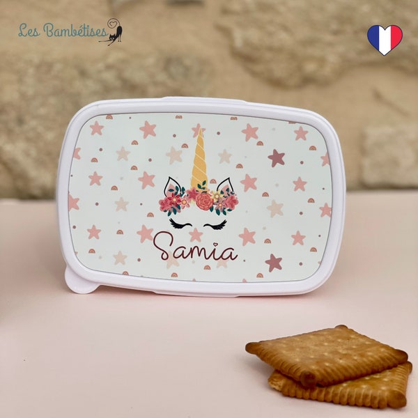 Boite à Goûter Licorne Personnalisée