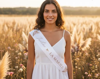 Aanpasbare boho-vrijgezellenfeestsjerp - Sjerp voor de aanstaande bruid - Sjerp voor het bruidsteam - Sjerp voor de bruidsmeisjes