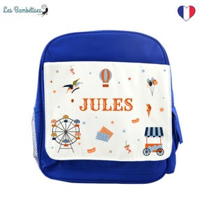 Sac à dos Personnalisable Cirque Vintage - Sac à dos Enfant Personnalisé - Sac à dos garçon - Sac à dos prénom personnalisé