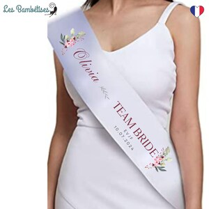 Echarpe Evjf Personnalisable Fleurs Roses Accessoire EVJF Echarpe Personnalisé Evjf Bild 6