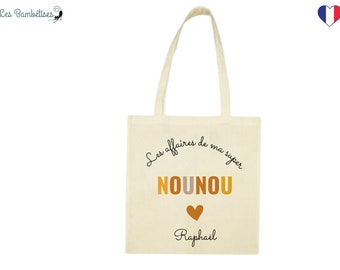 Tote Bag Personnalisable Nounou Terracotta - Cadeau Nounou Personnalisé